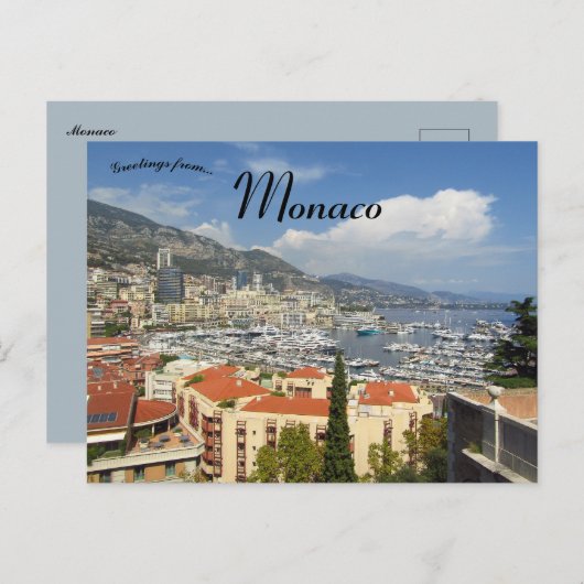 A View of the Harbour of Monaco Briefkaart (Voorkant / Achterkant)