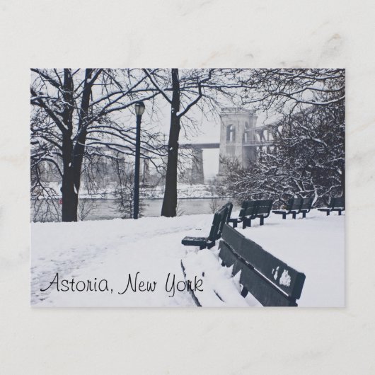 A View of the Hellgate Bridge, Astoria NY Briefkaart (Voorkant)