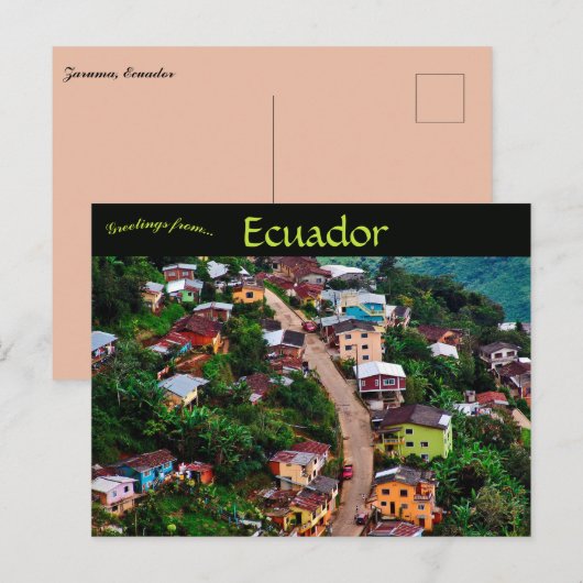 A View of Zaruma Ecuador Briefkaart (Voorkant / Achterkant)