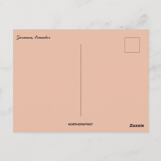 A View of Zaruma Ecuador Briefkaart (Achterkant)