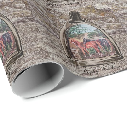 a view through a stirrup  cadeaupapier (Rol Hoek)