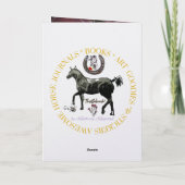 a view through a stirrup card kaart (Achterkant)