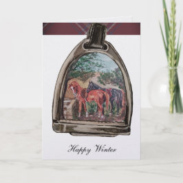 a view through a stirrup  card kaart