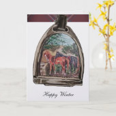 a view through a stirrup card kaart (Gele Bloem)