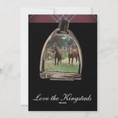 a view through the stirrups feestdagenkaart (Achterkant)