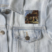 A Village Banquet Vierkante Button 5,1 Cm (In situ)