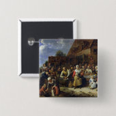 A Village Banquet Vierkante Button 5,1 Cm (Voorkant /achterkant)