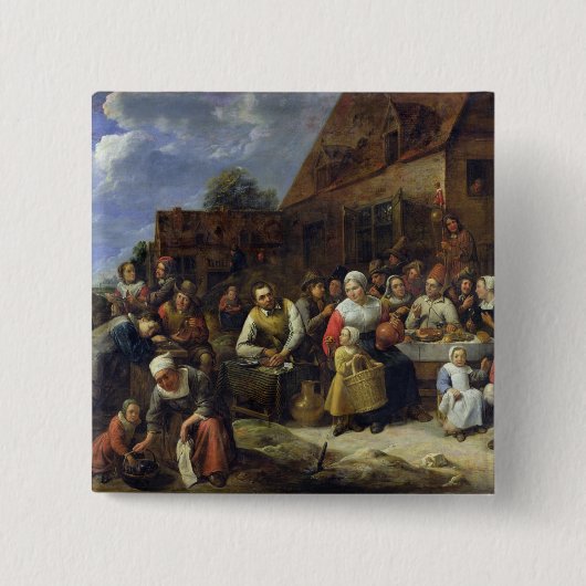 A Village Banquet Vierkante Button 5,1 Cm (Voorkant)