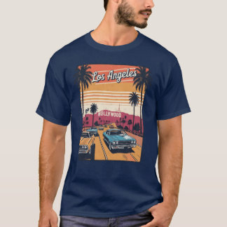 A Vintage Travel Art of Los Angeles California US T-shirt