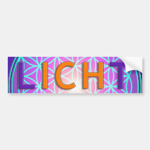 A_violet, Blume Des Lebens Lichtgestalt Bumpersticker