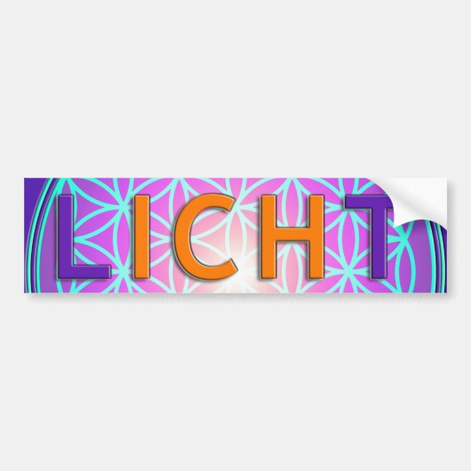 A_violet, Blume Des Lebens Lichtgestalt Bumpersticker (Voorkant)