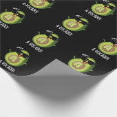 A-vocado Grappige Avocado Pun Donker BG Cadeaupapier (Hoek)