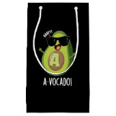 A-vocado Grappige Avocado Pun Donker BG Klein Cadeauzakje (Voorkant)