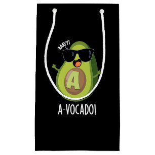 A-vocado Grappige Avocado Pun Donker BG Klein Cadeauzakje