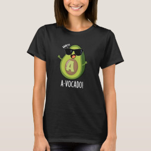 A-vocado Grappige Avocado Pun Donker BG T-shirt