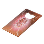 A Volatile Varmint Creditkaart Flessenopener (Achterkant Gekanteld)