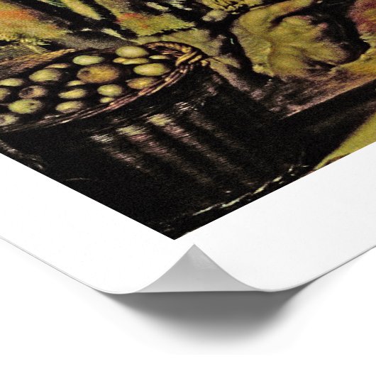 A Voman and a Fish Peddler, 1713 (olie op het pane Poster (Hoek)