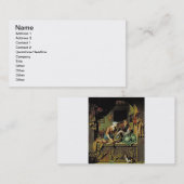 A Voman and a Fish Peddler, 1713 (olie op het pane Visitekaartje (Voorkant / Achterkant)