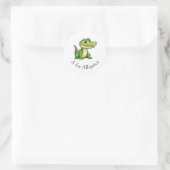 A voor Alligator Ronde Sticker (Tas)