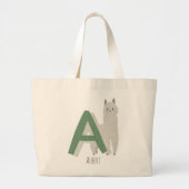 A voor Alpaca Grote Tote Bag (Voorkant)