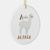 A voor Alpaca Keramisch Ornament (Rechts)