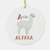 A voor Alpaca Keramisch Ornament (Voorkant)
