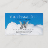 A voor Angel Alphabet Letter-Initiaal Visitekaartje (Achterkant)