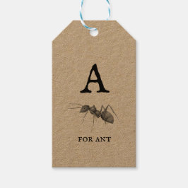 "A" voor Ant Cadeaulabel