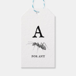 "A" voor Ant Cadeaulabel