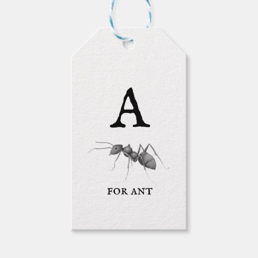 "A" voor Ant Cadeaulabel (Voorkant)