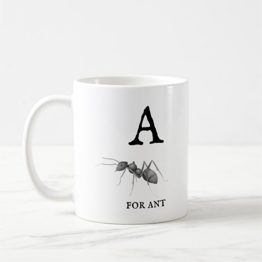 "A" voor Ant  Koffiemok (Links)