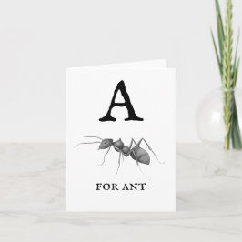 "A" voor Ant Notitiekaartje