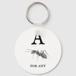 "A" voor Ant Sleutelhanger