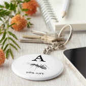 "A" voor Ant Sleutelhanger (Zijkant)