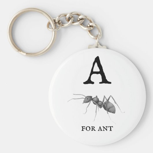 "A" voor Ant Sleutelhanger (Voorkant)
