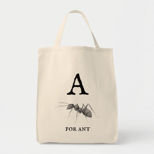 "A" voor Ant Tote Bag (Voorkant)