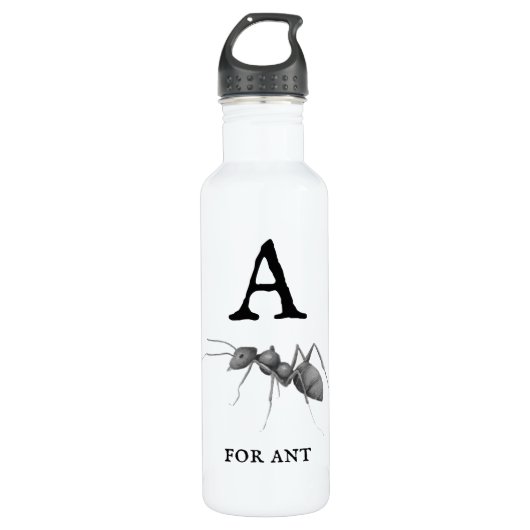 "A" voor Ant Waterfles (Voorkant)