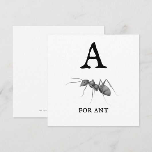 "A" voor een platte kaart (Voorkant / Achterkant)