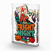 A+ voor Fright Night – Spooky School Halloween Fotoblokken (Rechts)