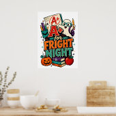 A+ voor Fright Night – Spooky School Halloween Poster (Keuken)
