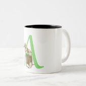 A voor Initiaal Anteater - Mok - Groen (Voorkant rechts)