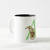 A voor Initiaal Anteater - Mok - Groen (Voorkant links)