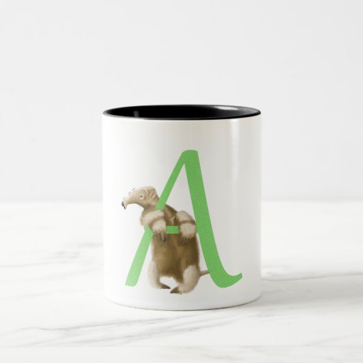 A voor Initiaal Anteater - Mok - Groen (Center)