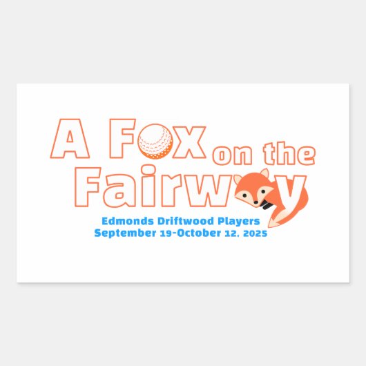"A" Vos op de Fairway - Sticker (Voorkant)