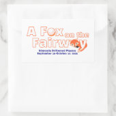 "A" Vos op de fairway - sticker (Tas)