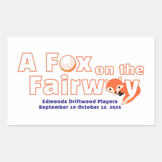 "A" Vos op de fairway - sticker (Voorkant)