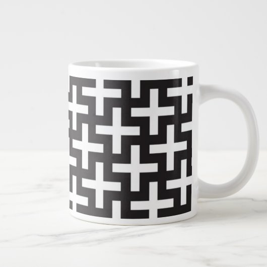 A&w-patronen gemaakt met 'plus'-teken grote koffiekop (Rechts)