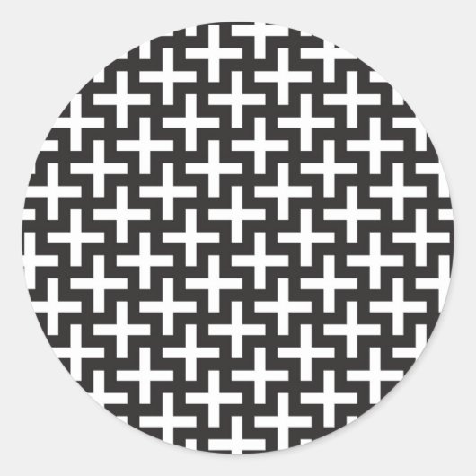 A&w-patronen gemaakt met 'plus'-teken ronde sticker (Voorkant)