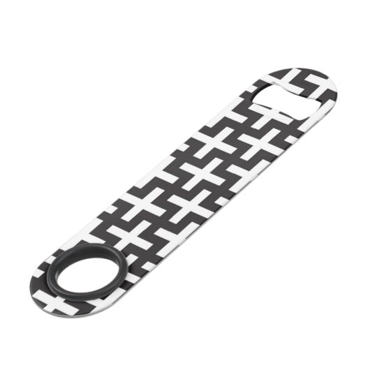 A&w-patronen gemaakt met 'plus'-teken speed flessenopener (Voorkant Gekanteld)