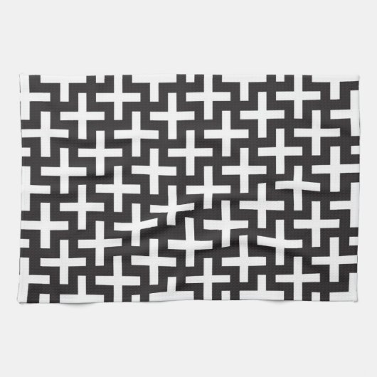 A&w-patronen gemaakt met 'plus'-teken theedoek (Horizontaal)